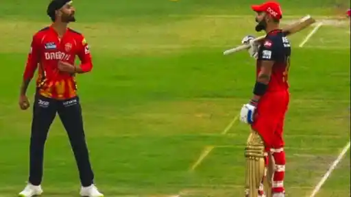 Virat Kohli fight Harpreet Brar